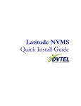 Latitude NVMS Quick Install Guide