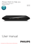 Philips BDP3490 User Guide Manual
