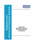 Model 2340 High-Speed Universal Fiber Optic Modem User Manual