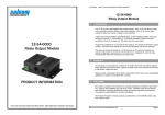 DOWNLOAD 12-34-0000 Scalable Relay Output Module