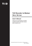 User Manual T&D Recorder for Windows TR