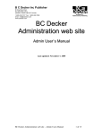 Decker Publishing Administration web site