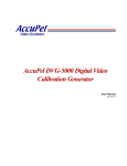 AccuPel DVG-5000 Video Test Pattern Generator user manual