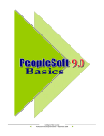 PeopleSoft Basic User Manual - Professional Development Center