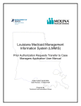 PA Requests for Case Managers User Manual