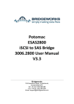 Potomac ESAS2800 iSCSI to SAS Bridge 3006.2800 User Manual