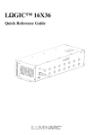 LΩGIC™ 16X36 Quick Reference Guide Rev. 4