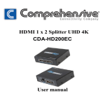 HDMI 1 x 2 Splitter UHD 4K CDA