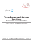 Plexus Promotional Gateway User Guide