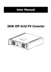 3KW Off-Grid PV Inverter User Manual