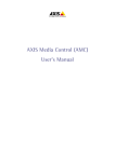 AXIS Media Control (AMC) User`s Manual