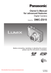 panasonic lumix dmc-zs15 User guide manual operating