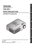 TDP-SP1 DATA PROJECTOR