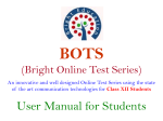 User Manual for Students
