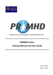 PRIMHD Online Training Manual and User Guide