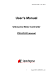 User`s Manual - OptoSigma Global Top