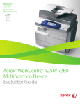 Xerox WorkCentre 4250/4260 Evaluator Guide