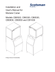 Installation and User`s Manual for Modular Cuber Models CB0522