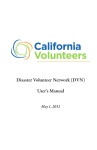 Disaster Volunteer Network (DVN) User`s Manual