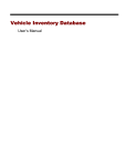 Vehicle Inventory Database User`s Manual