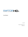 Raptor HDx User Manual