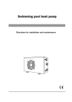 Heater Pump Manual - Cheshire Luxury Pools