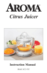 ACJ-181 Instruction Manual - Citrus Juicer