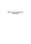 Water Cooled Packaged Unit User Manual