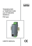 TRANSDUCER of TEMPERATURE and STANDARD SIGNALS P20