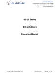 ST-07 Series Bill Validators Operation Manual