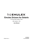 Emulex Drivers for Solaris User Manual