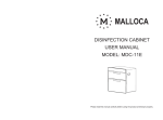 disinfection cabinet user manual model: mdc-11e