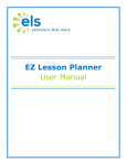 EZ Lesson Planner User Manual