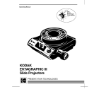 Operating Manual for the KODAK EKTAGRAPHIC III Slide Projectors