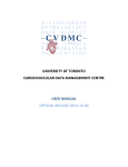 CVDMC User manual - Cardiovascular Data Management Centre