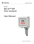 MC-III WP Flow Analyzer User Manual