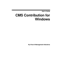 CMS Contribution for Windows - Church Management Solutions