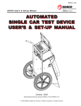 automated single car test device user`s & set user`s & set