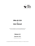 DNA-AI-224 Product Manual - United Electronic Industries