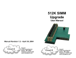 512K SIMM Upgrade User Manual (Cloud-9).
