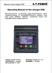 Operating Manual of the charger E6D Manual of the