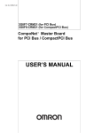 CompoNet Master Board for PCI Bus/CompactPCI Bus User`s Manual