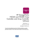 HP StorageWorks HSG60 and HSG80 Array Controller