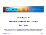 HydroTechnic™ Analytical Design Software Program User Manual