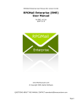 RPGMail Enterprise (RME) User Manual