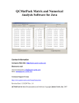 QCMatPack Matrix and Numerical Analysis Software - Quinn