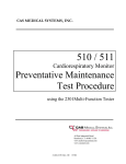 Model 510-511 Preventative Maintenance Test Procedure