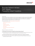Brocade Network Advisor: SAN Version Frequently Asked Questions