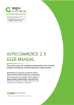 ASPXCOMMERCE 2.5 USER MANUAL