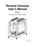 Reverse Osmosis User`s Manual